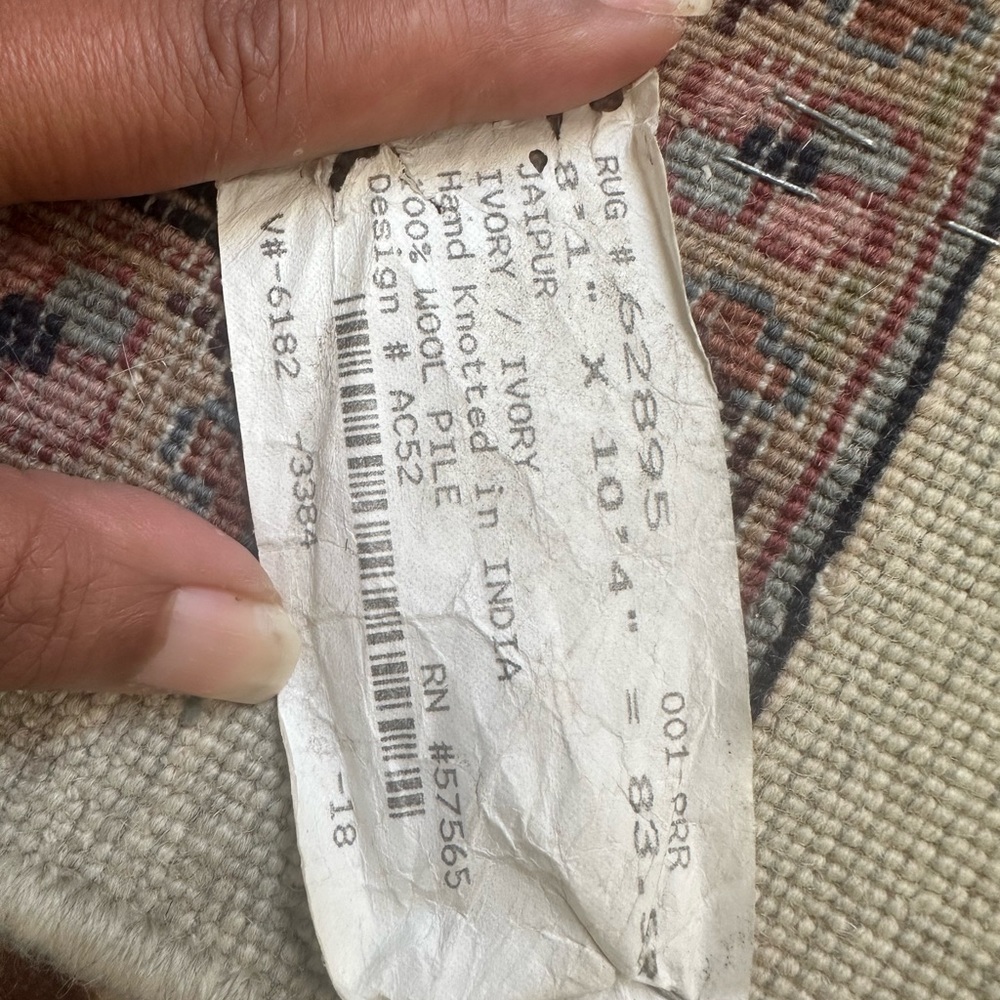 Ivory living room carpet 8x10